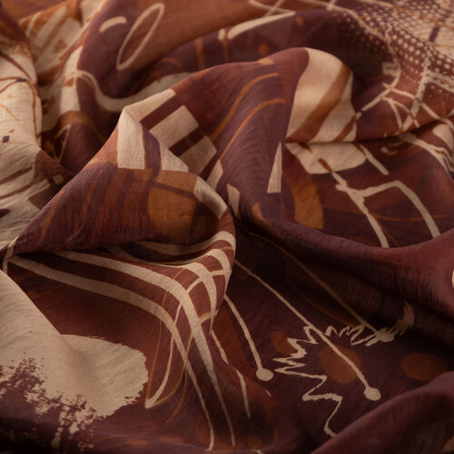 Plum Rhapsody Print Tencel Scarf