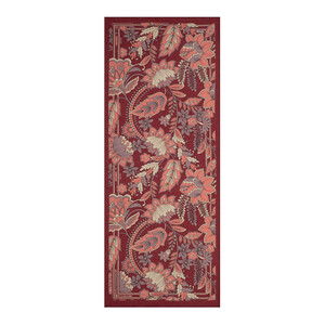 Plum Royal Ivy Pattern Tencel Scarf - Thumbnail