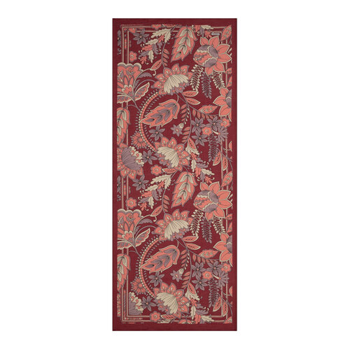 Plum Royal Ivy Pattern Tencel Scarf