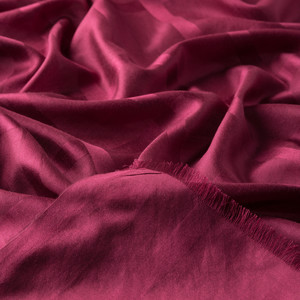 Plum Satin Silk Scarf - Thumbnail