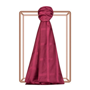 Plum Satin Silk Scarf - Thumbnail