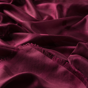 Plum Satin Silk Scarf - Thumbnail