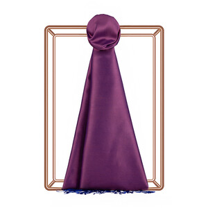 Plum Sax Reversible Silk Scarf - Thumbnail