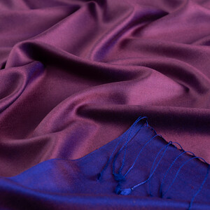 ipekevi - Plum Sax Reversible Silk Scarf (1)