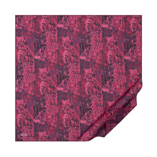 Plum Tropical Abstract Pattern Cotton Scarf