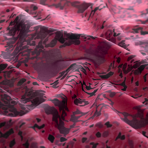 ipekevi - Plum Tropical Abstract Pattern Cotton Scarf (1)