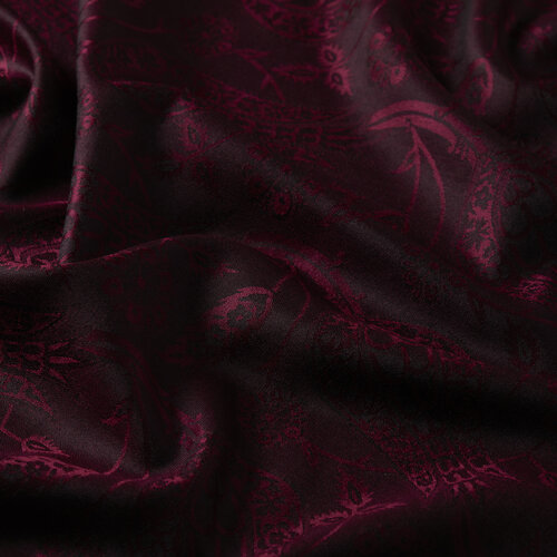 Plum Tulip Jacquard Silk Scarf