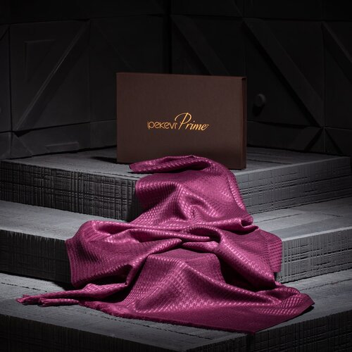 Plum Wool Silk Scarf