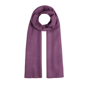 Plum Wool Silk Scarf - Thumbnail