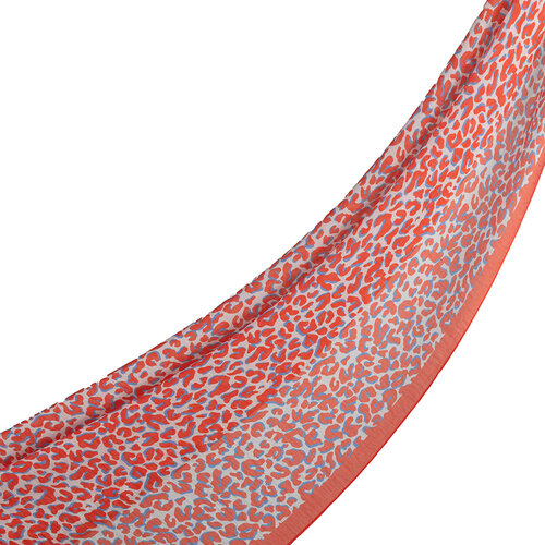 Pomegranate Leopar Print Tencel Scarf