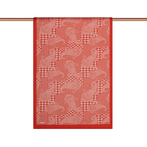 Pomegranate Patchwork Paisley Print Tencel Scarf - Thumbnail