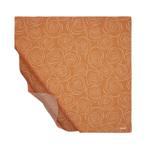 ايشارب قطن تصميم ورود لون برتقالي - Thumbnail