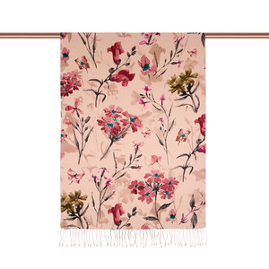 ipekevi - Powder Clover Garden Print Silk Scarf (1)