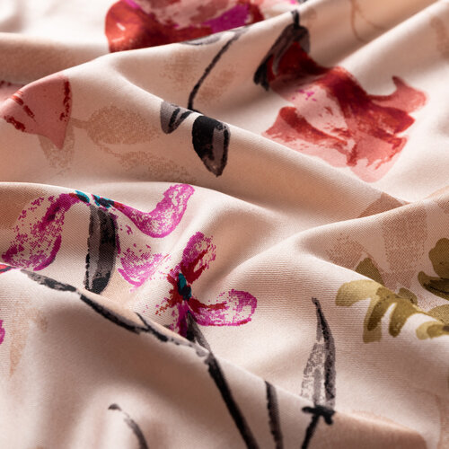 Powder Clover Garden Print Silk Scarf