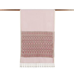 Powder Jacquard Hand Woven Prime Silk Scarf - Thumbnail