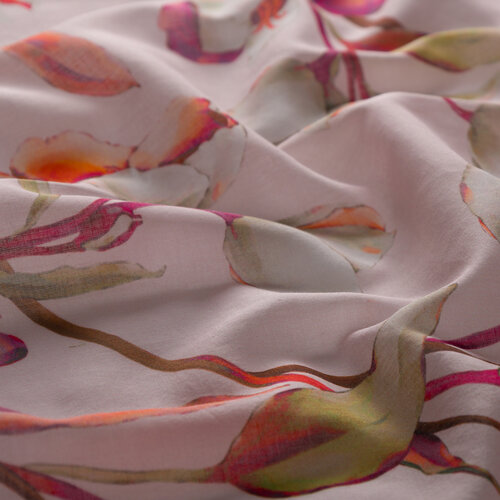 Powder Magnolia Cotton Scarf