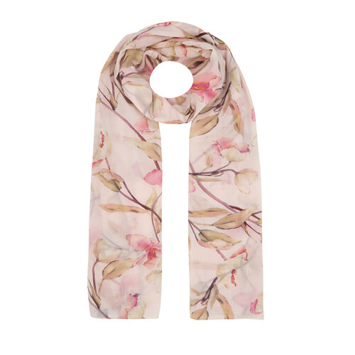 Powder Magnolia Cotton Scarf