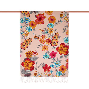 ipekevi - Powder Petunia Print Silk Scarf (1)