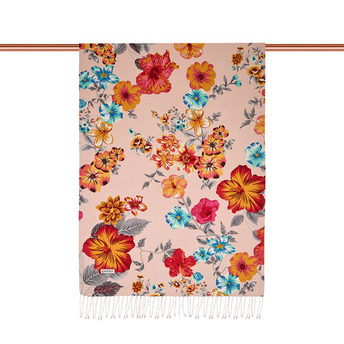 Powder Petunia Print Silk Scarf