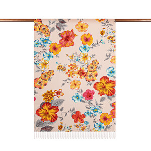 ipekevi - Powder Petunia Print Silk Scarf (1)