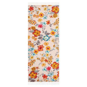 Powder Petunia Print Silk Scarf - Thumbnail