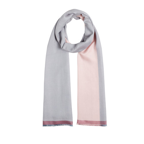 Powder Pink Block Lane Cotton Modal Scarf