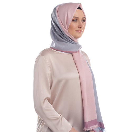 Powder Pink Block Lane Cotton Modal Scarf