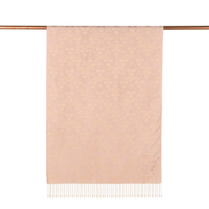 ipekevi - Powder Pink Cintemani Jacquard Silk Scarf (1)