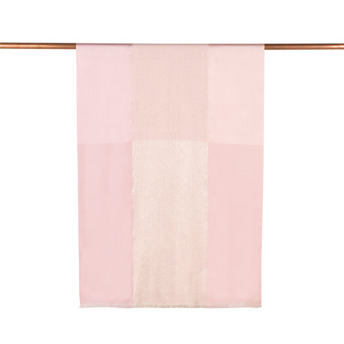 Powder Pink Copper Lady Lurex Silk Scarf