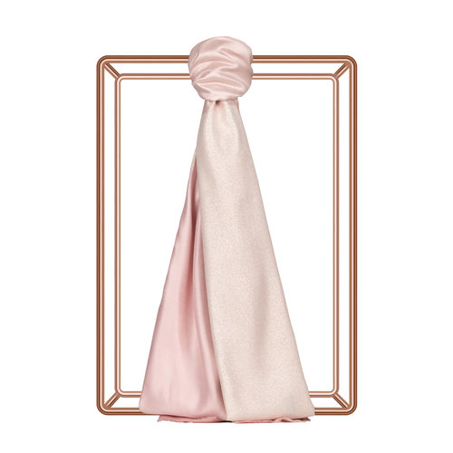 Powder Pink Copper Lady Lurex Silk Scarf