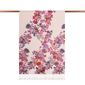 Powder Pink Exotic Amazon Print Silk Scarf - Thumbnail