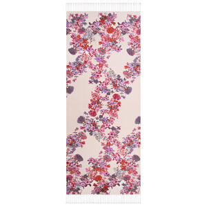 Powder Pink Exotic Amazon Print Silk Scarf - Thumbnail