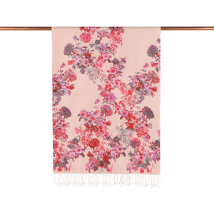 ipekevi - Powder Pink Exotic Amazon Print Silk Scarf (1)