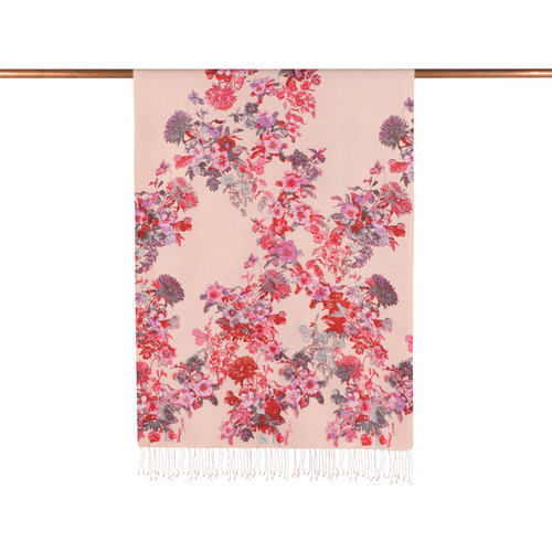 Powder Pink Exotic Amazon Print Silk Scarf