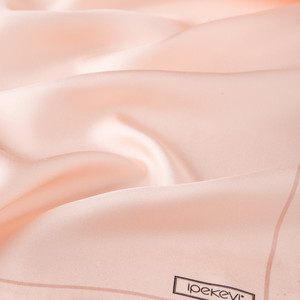 Powder Pink Frame Silk Twill Scarf - Thumbnail