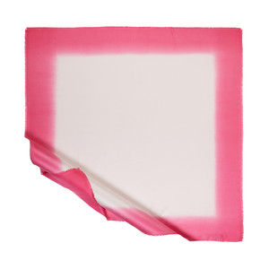 Powder Pink Fuchsia Gradient Silk Scarf - Thumbnail