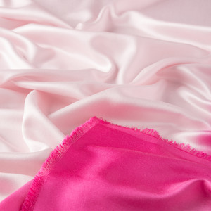 Powder Pink Fuchsia Gradient Silk Scarf - Thumbnail