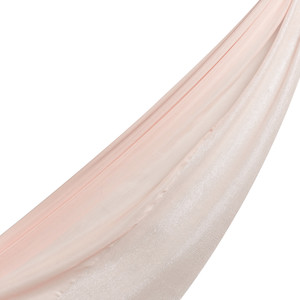Powder Pink Lurex Cotton Silk Scarf - Thumbnail