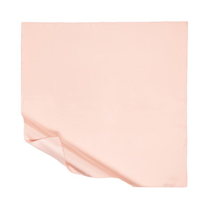 Powder Pink Plain Silk Twill Scarf - Thumbnail