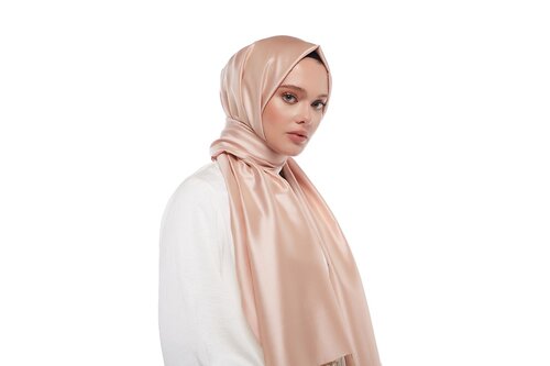 Powder Pink Reversible Silk Scarf