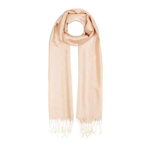 Powder Pink Thin Shantung Silk Neck Scarf