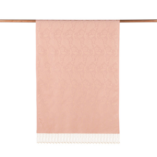 Powder Pink Tulip Jacquard Silk Scarf