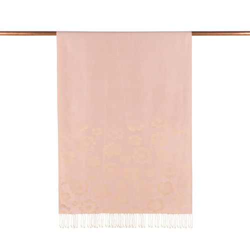 Powder Pink Violet Jacquard Silk Scarf