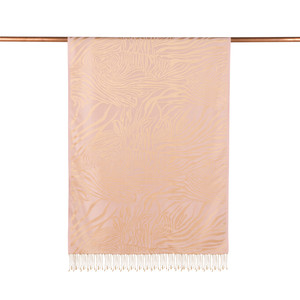 ipekevi - Powder Pink Zebra Jacquard Silk Scarf (1)