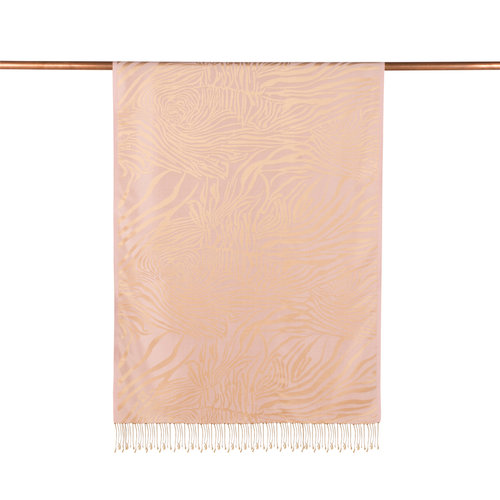 Powder Pink Zebra Jacquard Silk Scarf