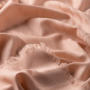 ipekevi - Powder Pink Zebra Print Wool Silk Scarf (1)