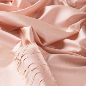 Powder Plain Silk Scarf - Thumbnail