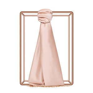 Powder Plain Silk Scarf - Thumbnail