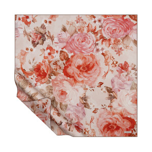 Powder Potbori Print Silk Scarf - Thumbnail