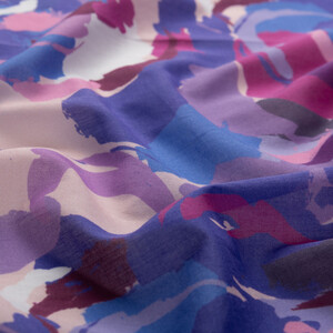 Powder Purple Soulful Blooms Cotton Scarf - Thumbnail